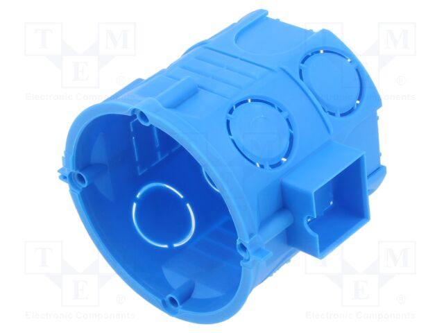 Enclosure: junction box; Ø: 65mm; plaster embedded; IP20; serial