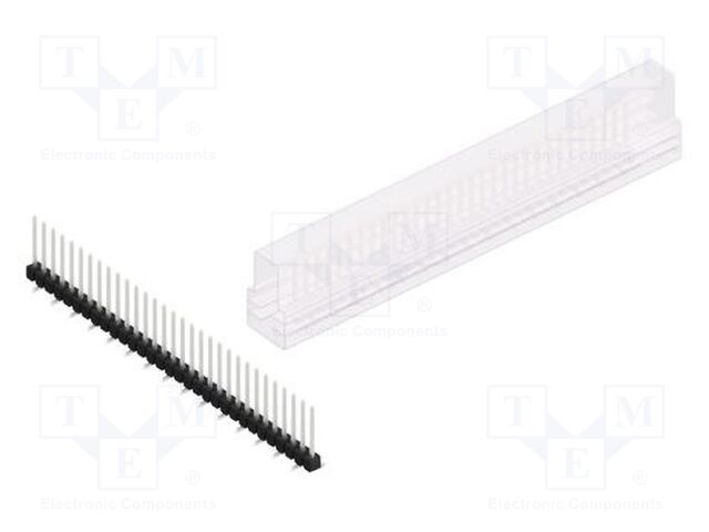 Connector: pin strips; pin header; male; PIN: 31; 2.54mm; SMT; 1x31