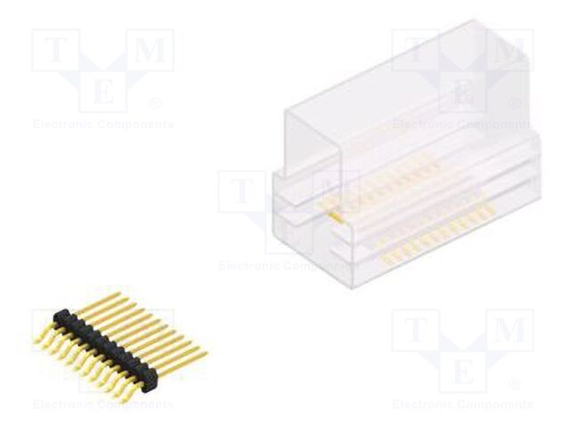 Connector: pin strips; pin header; male; PIN: 12; 1.27mm; SMT; 1x12
