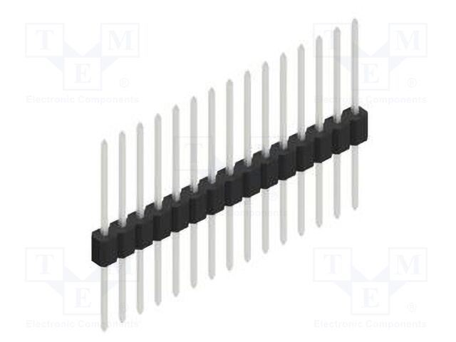 Connector: pin strips; pin header; male; PIN: 15; 1.27mm; THT; 1x15
