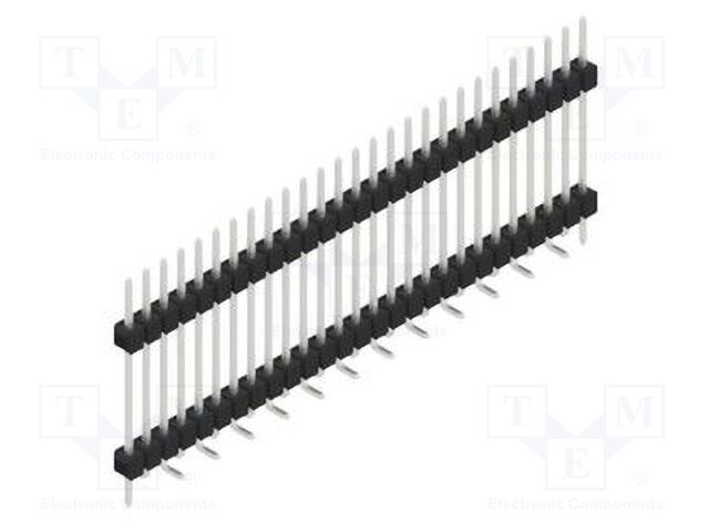 Connector: pin strips; pin header; male; PIN: 27; 2.54mm; SMT; 1x27