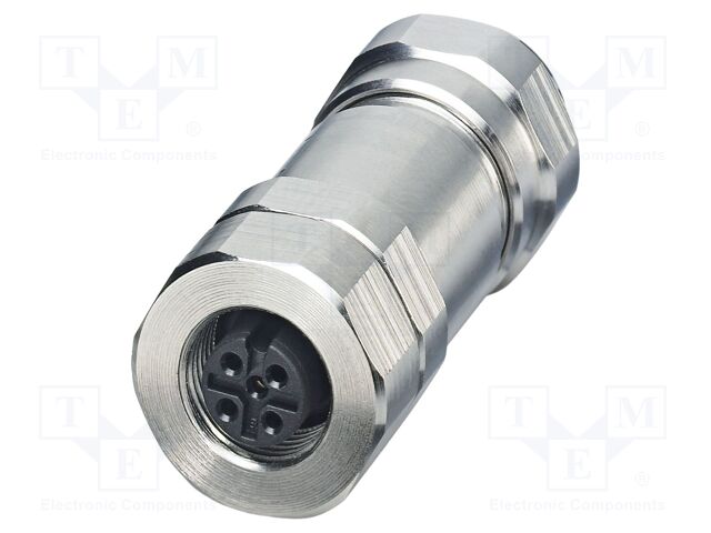 Connector: M12; plug; PIN: 5; 48V; straight; IP65; screw terminal