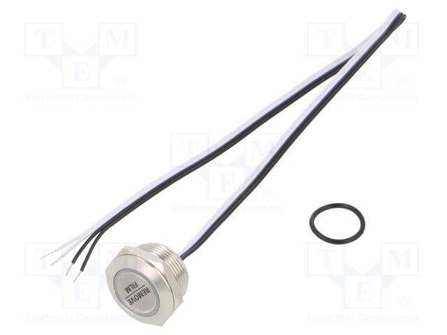 Switch: vandal resistant; Pos: 2; SPST-NO; 50mA/24VDC; IP65; yellow