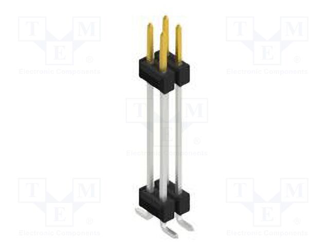 Connector: pin strips; pin header; male; PIN: 4; 2.54mm; SMT; 2x2