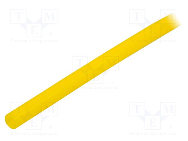 Heat shrink sleeve; thin walled,glued; 3: 1; 6mm; L: 1000mm; yellow
