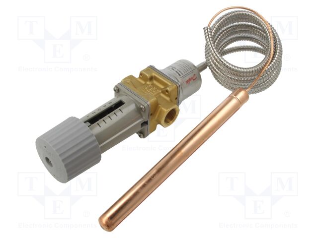 Thermostatic valve; G 1/2"; brass; AVTA; 0÷16bar; 2m