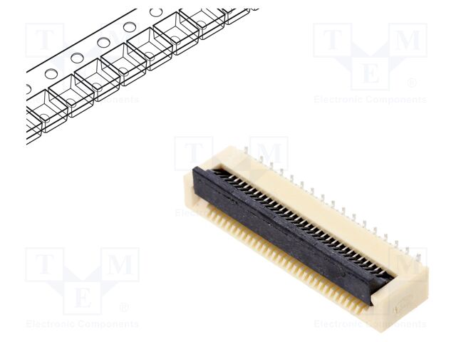 Connector: FFC/FPC; 30V; PIN: 30; vertical; SMT; tinned; 0.5A; LCP