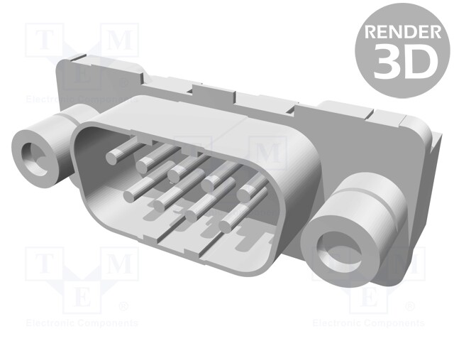 D-Sub; PIN: 9; socket; male; straight; THT; UNC4-40; 0.76um