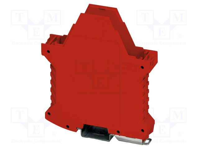 Enclosure base; with FE contact,with terminals; red; UL94V-0