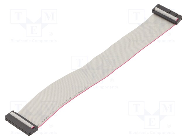 Ribbon cable with IDC connectors; 30x28AWG; Cable ph: 1.27mm