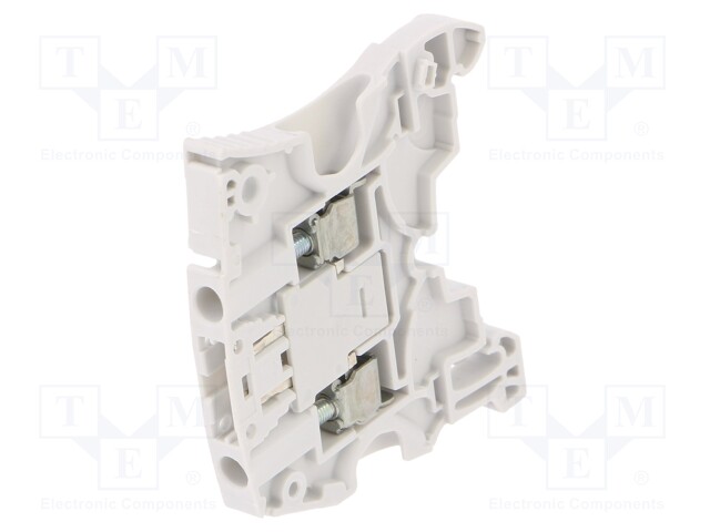 Splice terminal: rail; SNK; 0.2÷4mm2; ways: 1; terminals: 2; grey