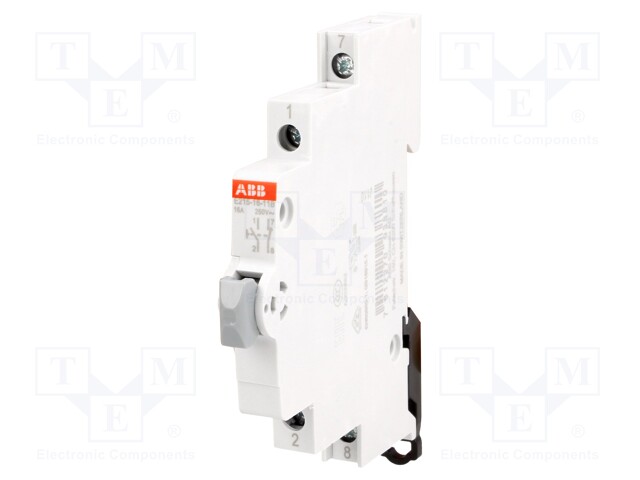 Module: pushbutton switch; 16A; Mounting: DIN; 9mm; 250VAC