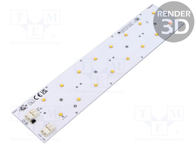 LED strip; W: 49.5mm; L: 223mm; No.of diodes: 16; CRImin: 70; 4660lm