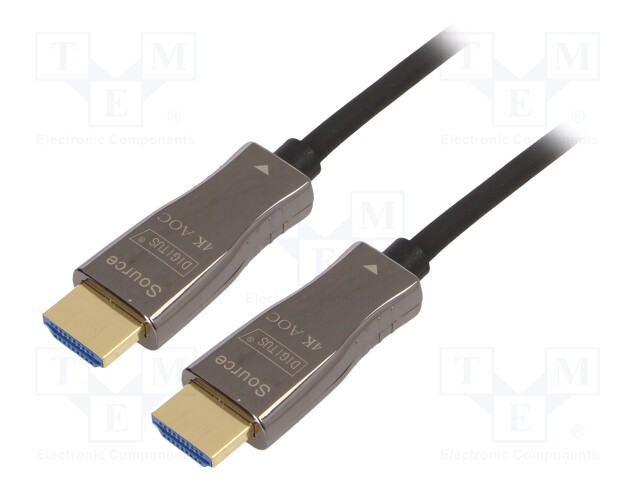 Cable; HDCP 1.4,HDCP 2.2,HDMI 2.0,optical; 15m; black