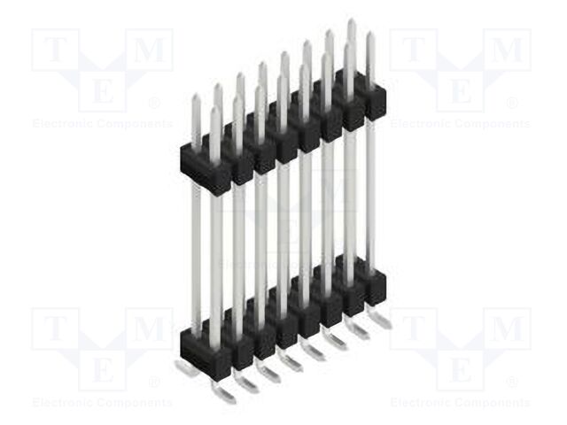 Connector: pin strips; pin header; male; PIN: 16; 2.54mm; SMT; 2x8