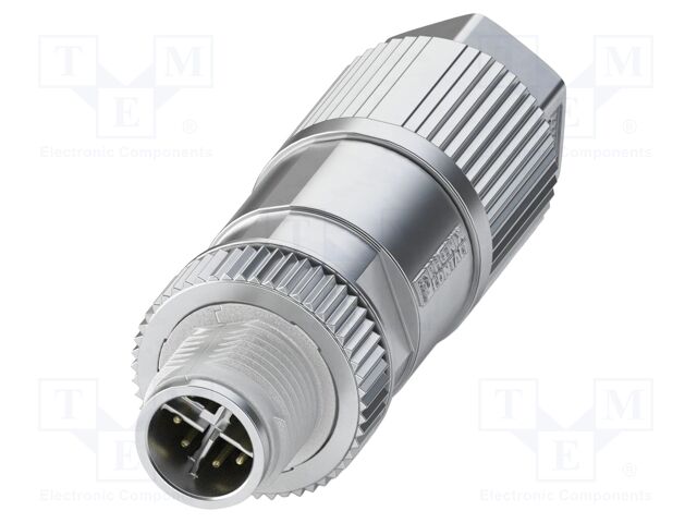 Connector: M12; plug; PIN: 8; 48V; straight; IP65; IDC; Contacts: CuSn