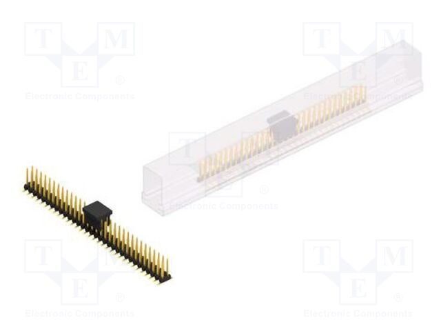 Connector: pin strips; pin header; male; PIN: 64; 2mm; SMT; 2x32