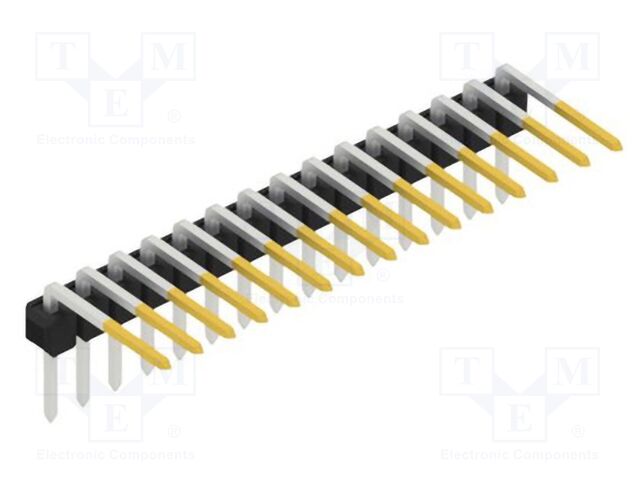 Connector: pin strips; pin header; male; PIN: 15; 2.54mm; THT; 1x15
