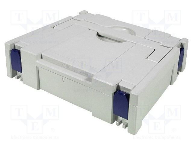 Container: portable box; 400x300x105mm; grey; ABS