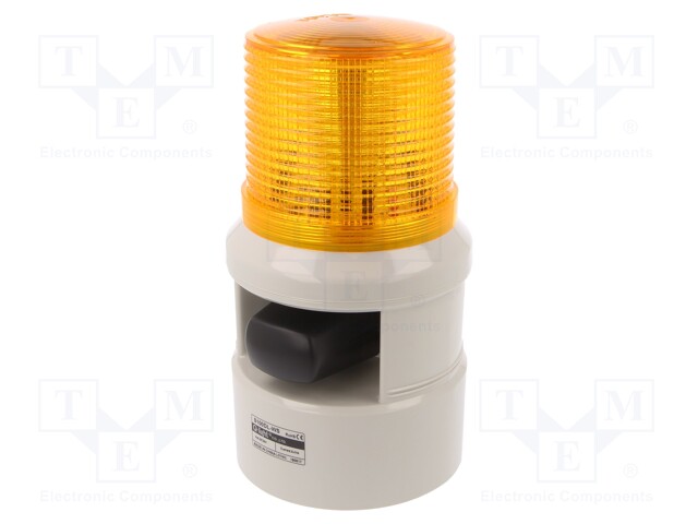 Signaller: lighting-sound; 24VDC; Colour: amber; IP54; -30÷50°C