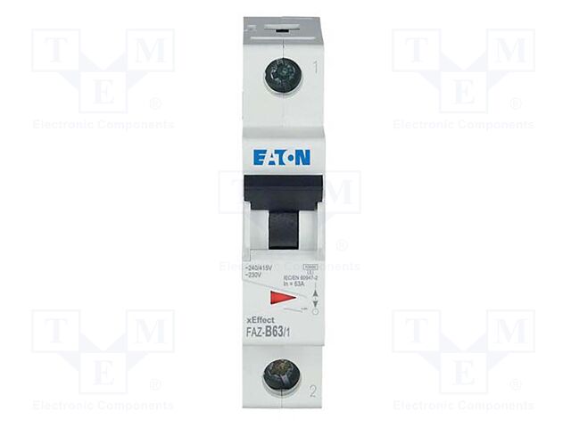 Circuit breaker; 230/400VAC; Inom: 63A; Poles: 1; DIN; Charact: B