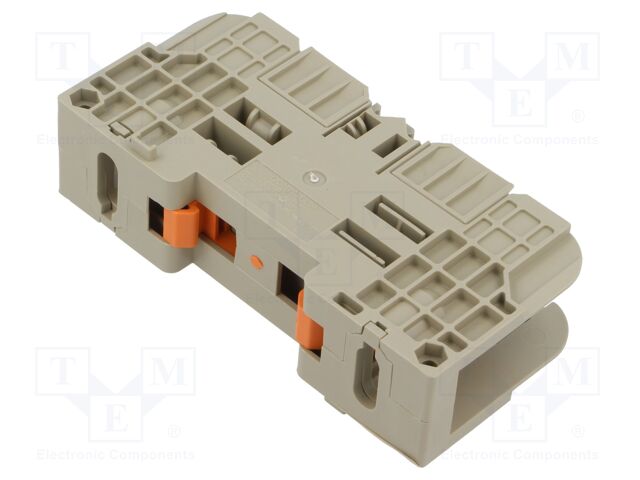 Splice terminal: rail; 0.5÷16mm2; ways: 1; terminals: 3; grey; 2110