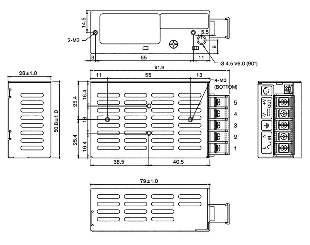 Power supply: switched-mode; modular; 25W; 12VDC; 2.1A; OUT: 1; 180g