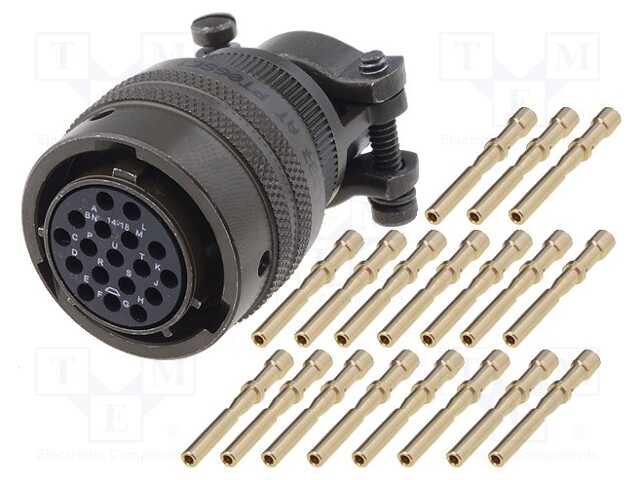 Connector: circular; MIL-C-26482, Series 1,PT; plug; female; 7.5A