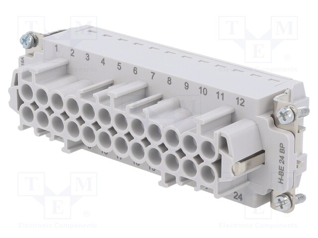 Connector: rectangular; female; EPIC H-BE; PIN: 24; 24+PE; 16A; 500V