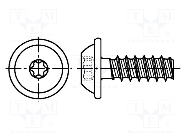 Screw; M4x20; Head: countersunk; imbus; HEX 2,5mm; steel; DIN: 7991