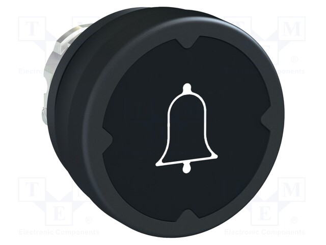 Switch: push-button; Stabl.pos: 1; 22mm; black; Illumin: none; IP66