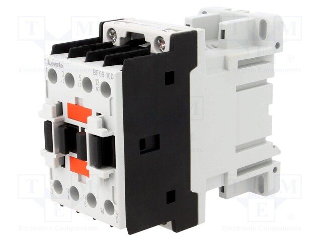 Contactor: 3-pole; NO x3; Auxiliary contacts: NO; 24VDC; 9A; DIN; BF