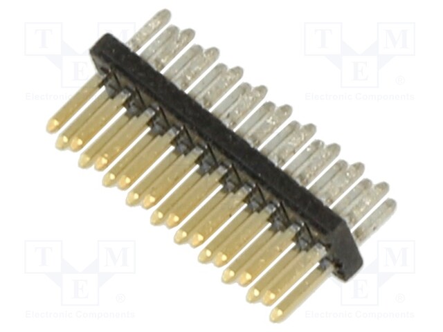 10+10 Pos. Male DIL Vertical Throughboard Conn.