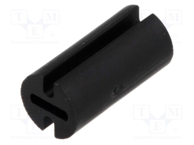 Spacer sleeve; LED; Øout: 4.5mm; ØLED: 3mm; L: 9mm; black; UL94V-2