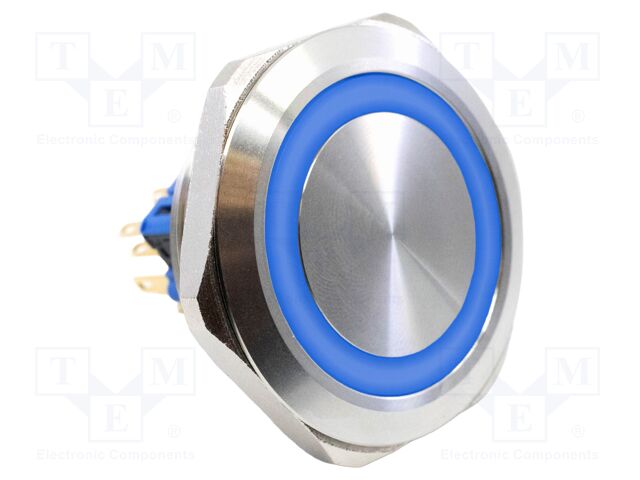 Switch: vandal resistant; DPST-NO + DPST-NC; 2A/48VDC; IP65; blue