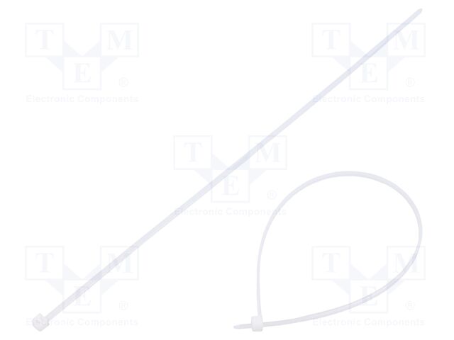 Cable tie; lumiscent; L: 250mm; W: 2.5mm; white; polyamide