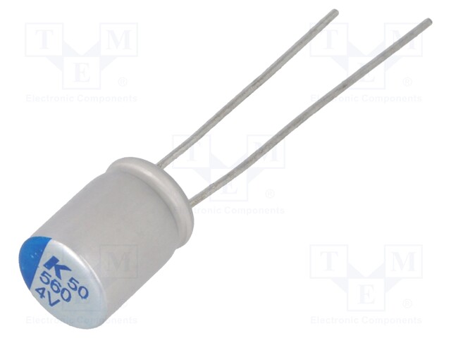 Capacitor: polymer; 220uF; 10VDC; ESR: 18mΩ; A750; THT; ±20%; 2000h