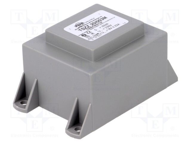 Transformer: encapsulated; 20VA; 230VAC; 9V; 2.22A; Mounting: PCB