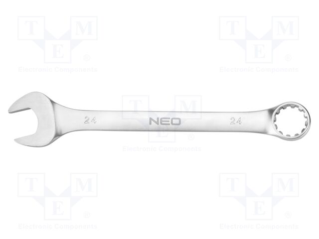 Wrench; combination spanner; 24mm; Chrom-vanadium steel; L: 280mm