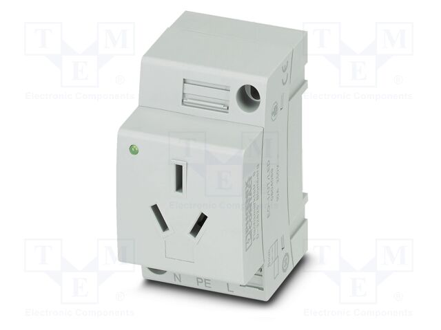 Connector: AC supply; socket; female; 10A; PIN: 3; screw terminal