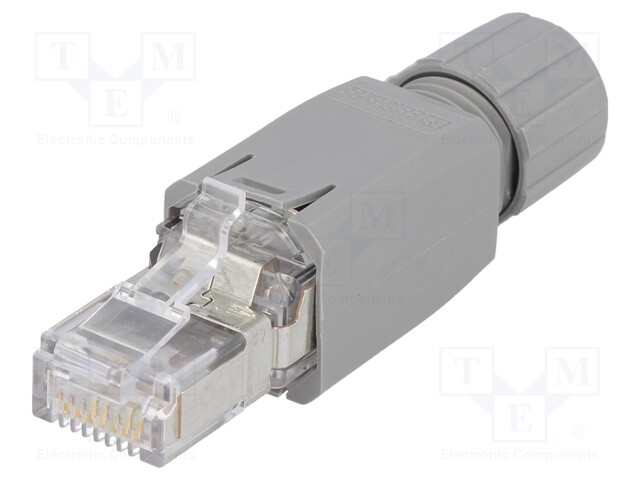 Plug; RJ45; Variosub; PIN: 8; Cat: 5e; shielded; gold-plated; 4.5÷8mm