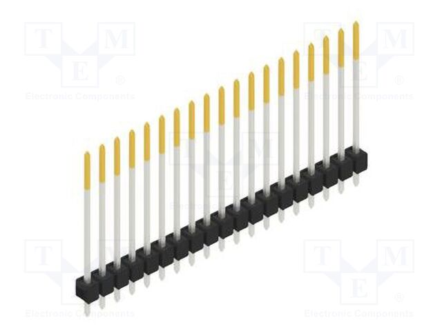 Connector: pin strips; pin header; male; PIN: 19; 2.54mm; THT; 1x19