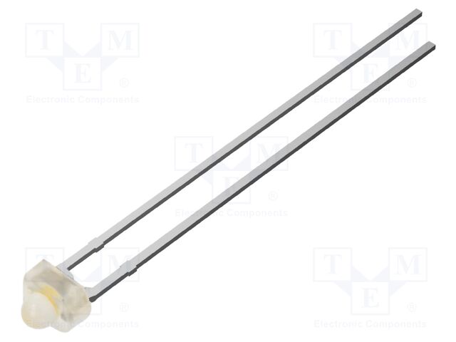 LED; white warm; 1.8mm; 1120mcd; 30°; Front: convex; 2.7VDC; round