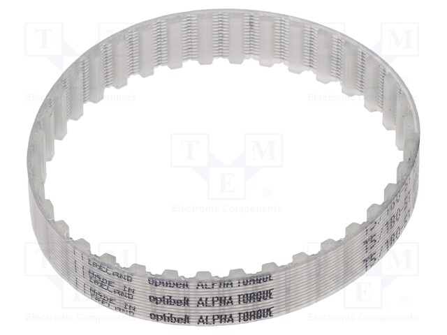Timing belt; T5; W: 10mm; H: 2.2mm; Lw: 180mm; Tooth height: 1.2mm