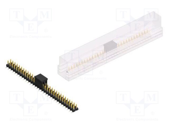 Connector: pin strips; pin header; male; PIN: 62; 2.54mm; SMT; 2x31