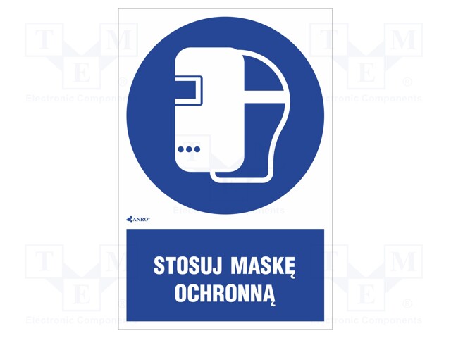 Safety sign; regulatory; Mat: self-adhesive folie; W: 200mm