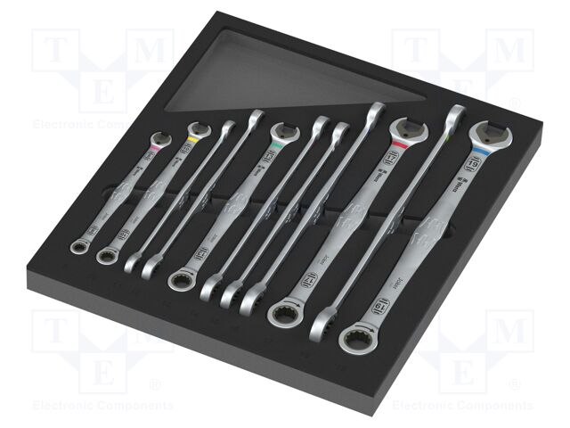 Wrench: combination spanner-set; long; 12pcs; 172x392x30mm