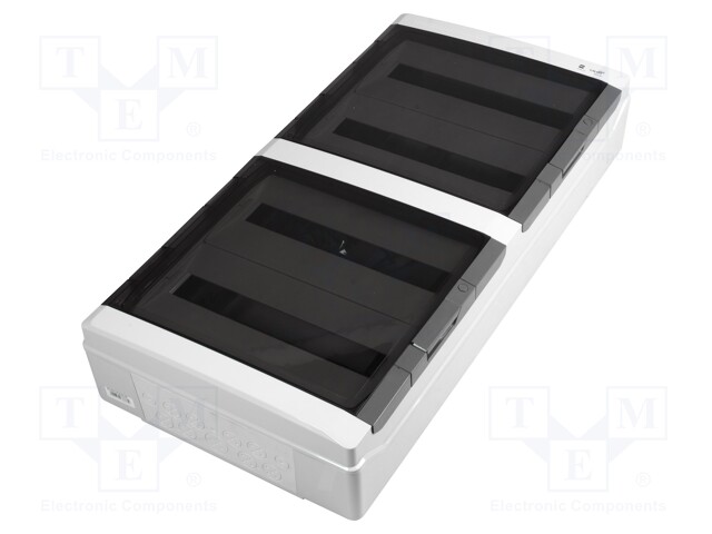 Enclosure: for modular components; IP65; light grey; ABS; 400V