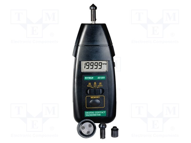Tachometer; 0,5÷19999 rpm; 0.05%; Resol: 0,1rpm; 170x27x37mm; 260g