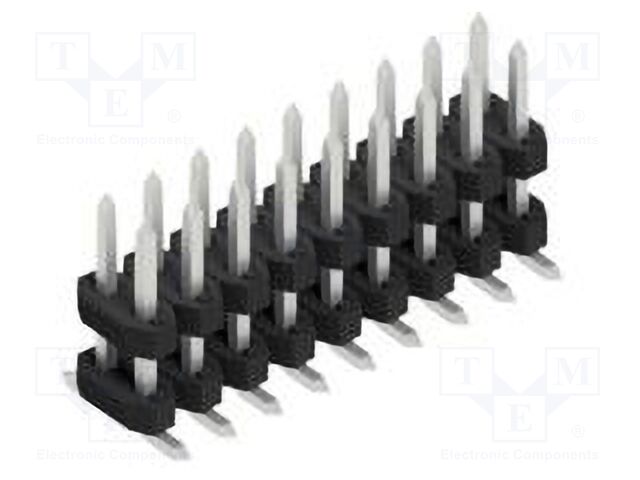 Connector: pin strips; pin header; male; PIN: 18; 2mm; SMT; 2x9; 100V